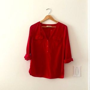 Flowy Red LOFT blouse